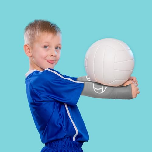 Sosation Kids Volleyball Knee Pads & Arm Sleeves Set - Pink, Black, Gray, 3 Pairs