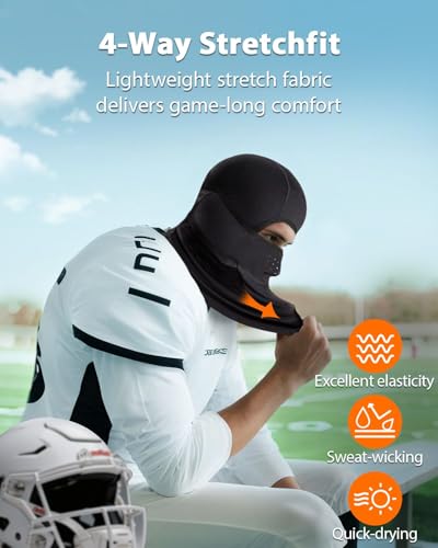 Breathable Balaclava Ski Mask - Full Head Cover - Moisture-Wicking Black