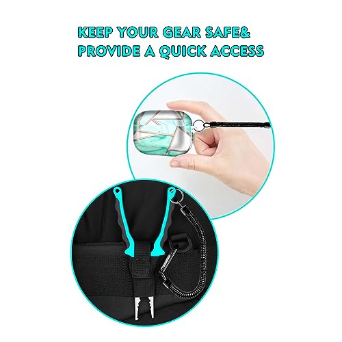 Flexible Anti-Lost Spring Coil Leash - Black, 47" Stretchable Safety Cord