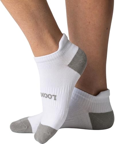 Compression Ankle Socks with Arch Support - Large, 5 Pairs, White