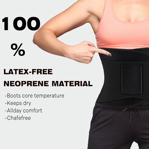 Waist Trainer Belt for Women & Men - Small Black Shaper Trimmer