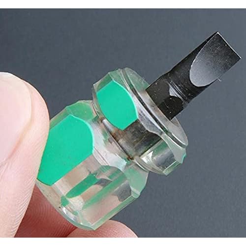 Mini Ultra Short Stubby Screwdriver Set 2 Pieces 1 Phillips, 1 Flat Head, Sewing Machine Repair Performance Tool, Suitable for Tight Spaces & DIY Repairs A must have for every toolbox