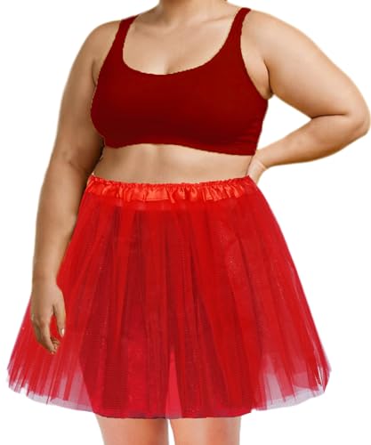 Plus Size Red Tutu Skirt for Women - 3X-Large Halloween Costume