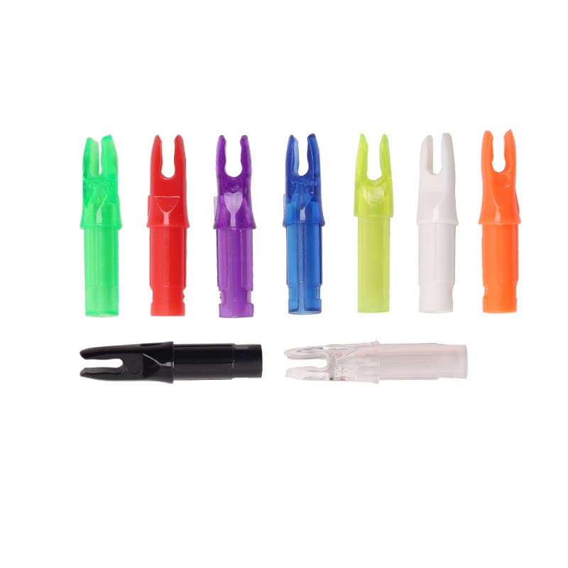 Green Archery Arrow Nocks - 50 Packs Plastic Inserts .244/.246