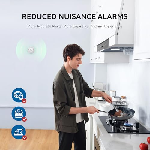 SITERWELL Smoke and Carbon Monoxide Detector 10-Year Battery, Wireless Interconnected Smoke Alarm Carbon Monoxide Detector with Dual Language Voice Alerts for Home and Babyroom, 1 Pack