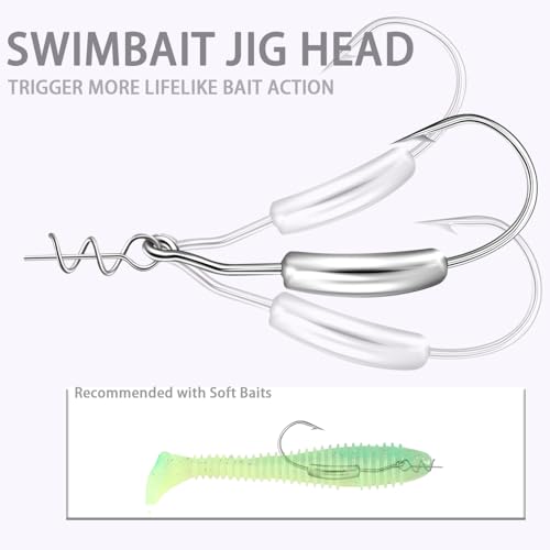 Weighted Fishing Hooks with Twist Lock - 7/64oz 20 Pack
