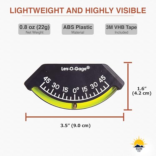 Marine Clinometer for Boats - Lev-o-gage Heel-Angle Gauge