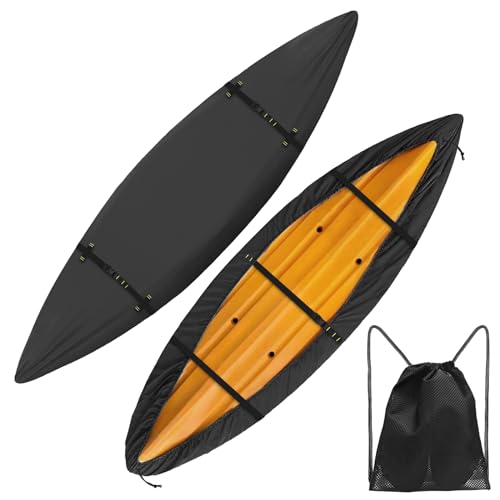 Heavy Duty Waterproof Kayak Cover 12.3-13.5ft UV & Tear Resistant Outdoor Storage