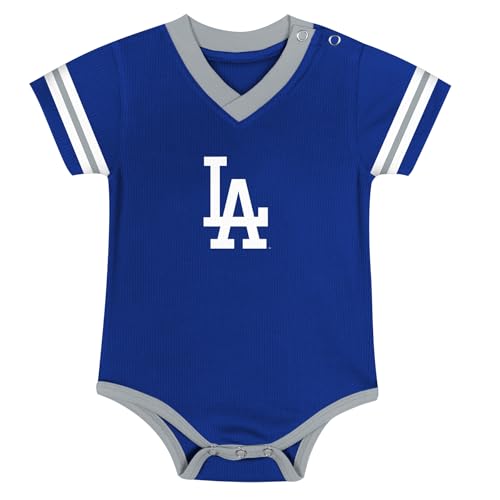 MLB Official Logo Creeper Romper for Infants - 0-3 Months - Los Angeles Dodgers