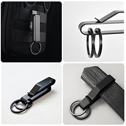 Stainless Steel Duty Belt Key Holder - Tactical Stealth Clip - Black