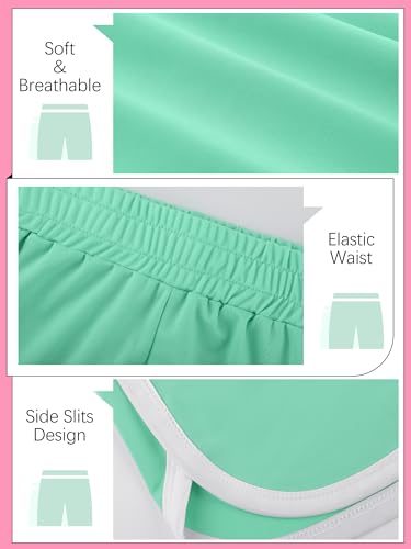 Girls Quick Dry Dolphin Shorts - 5 Pack Athletic Gym Wear