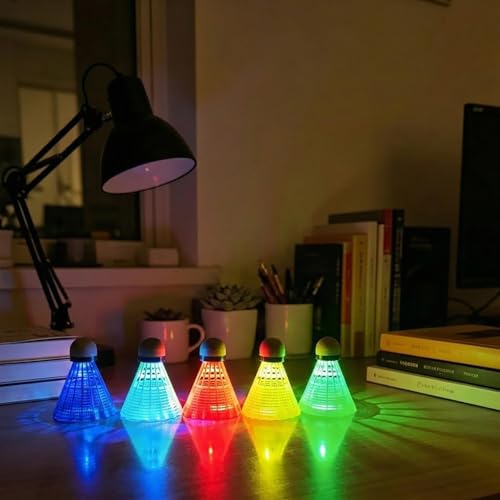 Glow in The Dark Badminton Birdies - 5 Pack LED Shuttlecocks