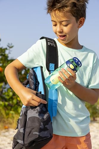 Ello Ellies 16oz BPA-Free Plastic Kids Water Bottle with Dino Design, Leakproof