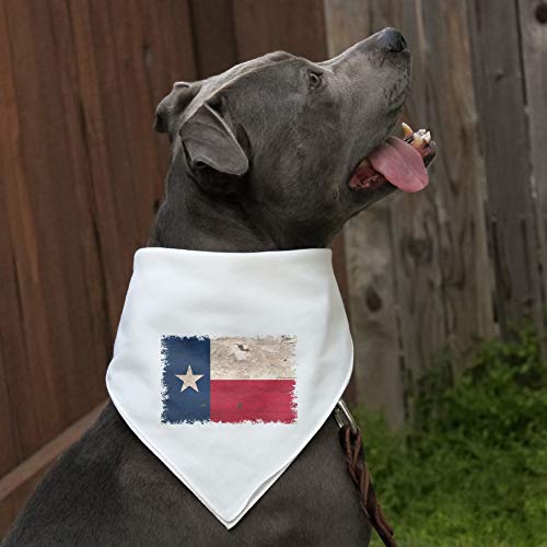 Rustic Texas State Flag Dog Bandana - White