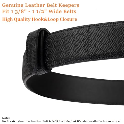Leather Belt Keeper - 1 3/8" to 1 1/2" Wide - Basket Weave