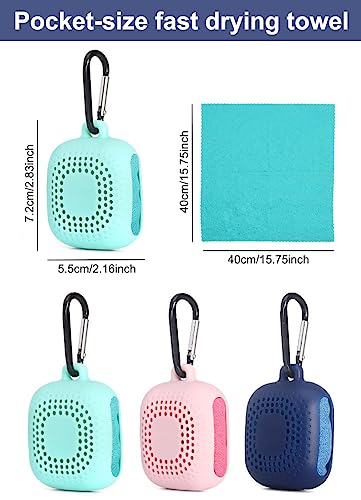 Quick Drying Microfiber Towel with Silicone Box - Pink, 40CM