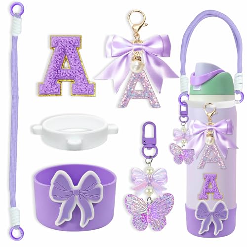 Bow Silicone Boot Set for Owala Water Bottle 24oz - Purple