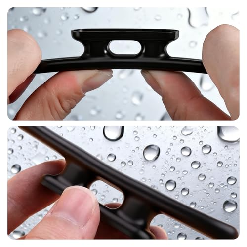 4-Inch Black Nylon Dock Cleat - Boat Cleat Pack of 4 with Screws