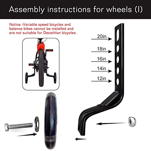 Training Wheels for 12-20 Inch Bikes - Dark Gray