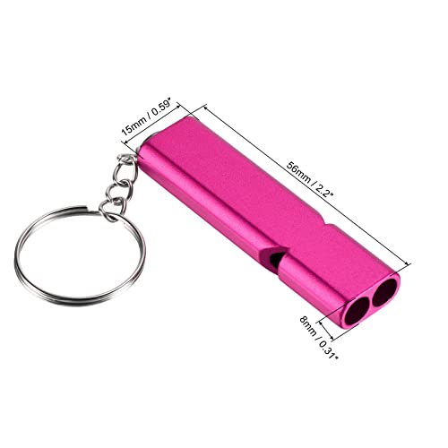 Emergency Survival Whistle - Double Tubes, Rose Color