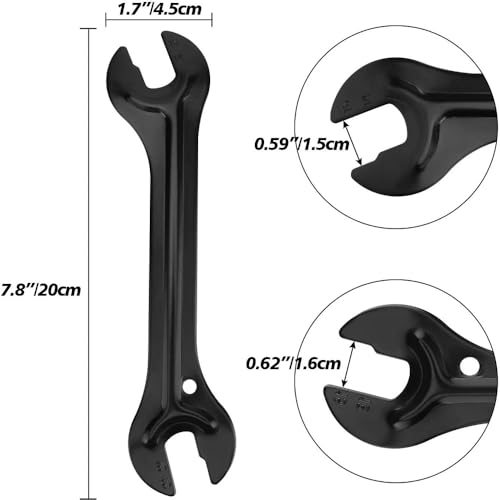 Bicycle Hub Cone Wrench Set - 2 Pieces, 13-16mm Carbon Steel