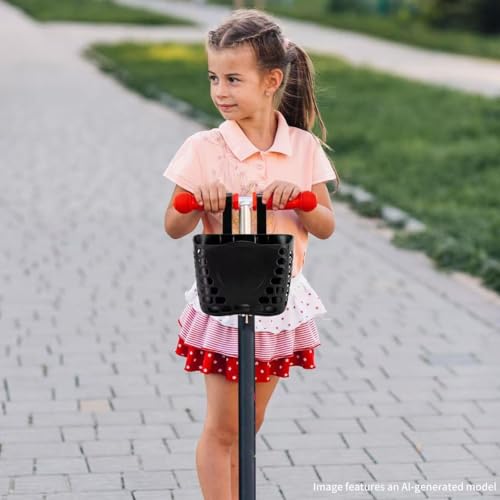 Kids Bike Basket - Children's Front Bicycle Basket with Adjustable Straps, Waterproof & Durable for Boys & Girls