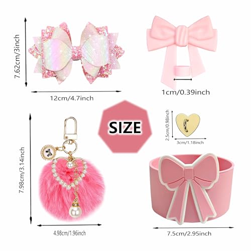 Bling Accessories Set for Stanley Cup 30oz & 40oz - Pink