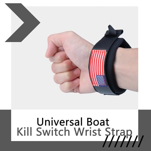 Universal Boat Kill Switch Wrist Strap - Black