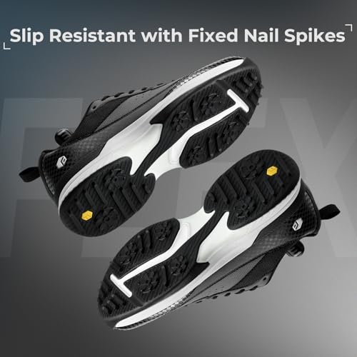 Extra Wide Spikeless Golf Shoes for Men - 9.5 Wide / Black