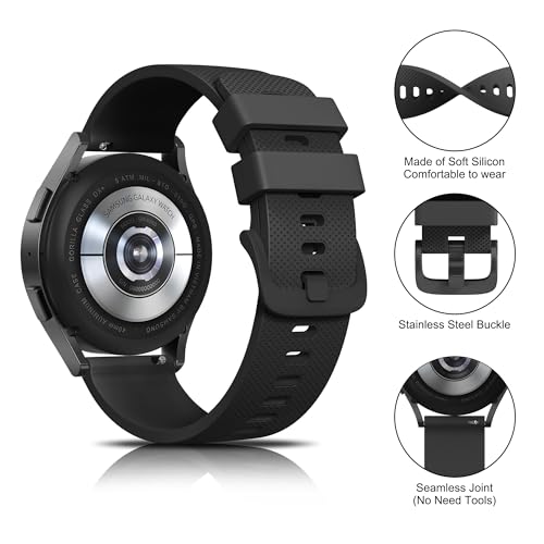 Silicone Watch Band for Amazfit Bip 6 / Bip 5 / GTR 4 - Black