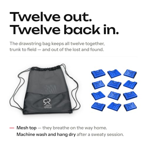 12-Pack Sports Pennies - Opaque Scrimmage Vests for Soccer & Football