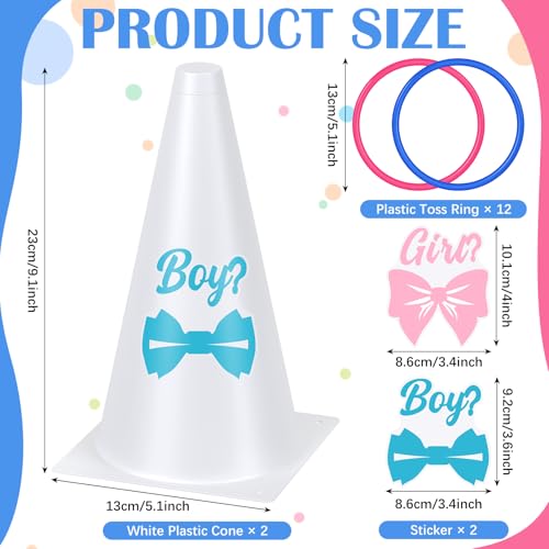 Leitee Gender Reveal Ring Toss Game Set Pink & Blue Party Supplies