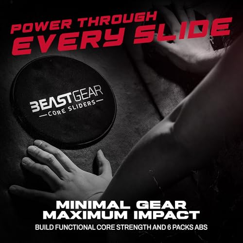 Core Sliders - Double Sided Gliding Discs for Abdominal Exercises - Black