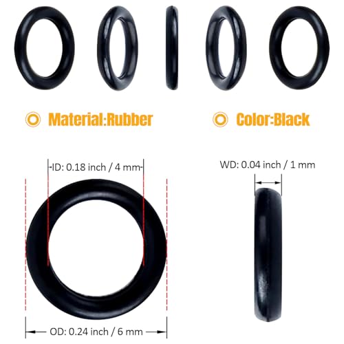200 Pcs Archery Arrow Broadhead O-Rings 1/4inch Field Points Tips
