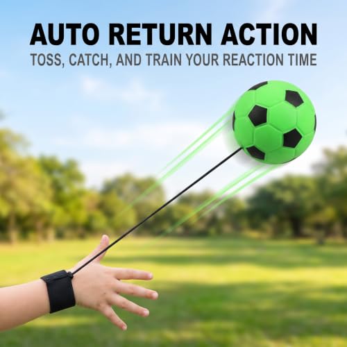 Wrist Return Ball with Strap - Bouncy Rubber Exercise Ball