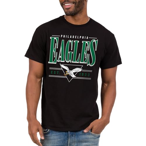 Philadelphia Eagles Junk Food NFL Retro Adult T-Shirt Large Black