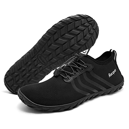 Racqua Water Shoes Men & Women Quick Dry Breathable Pool Beach Swim Footwear - Size 12 Women / 11 Men, Black HD135