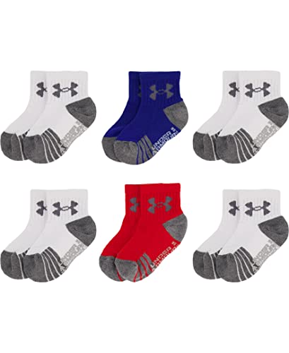 Boys' Quarter Socks Multi Pack - 2-4T / Red Tech