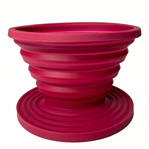 Attsky Red Collapsible Pour Over Coffee Dripper for Camping & Travel