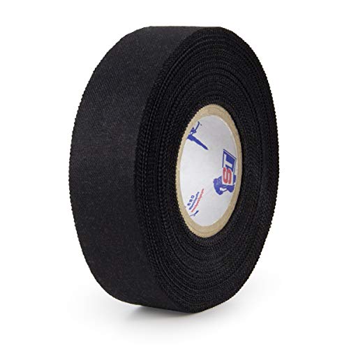 Pro-Grade Cloth Hockey Tape – 6-Pack, Black, 100% Cotton, Easy Tear