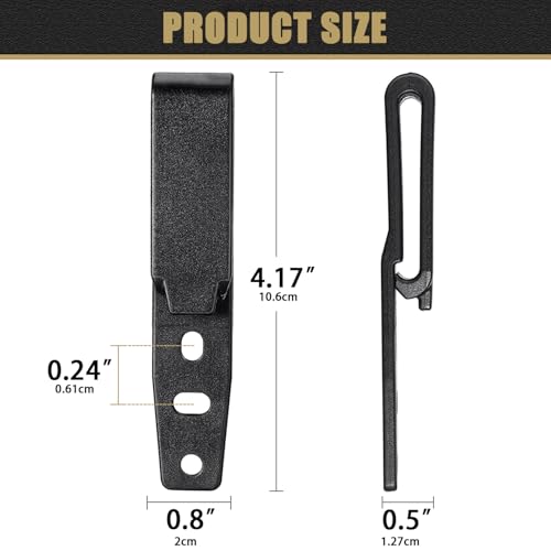 RYVQKXD 4 Pack Adjustable Kydex Holster Belt Clips with Mounting Hardware for Outdoor Activity