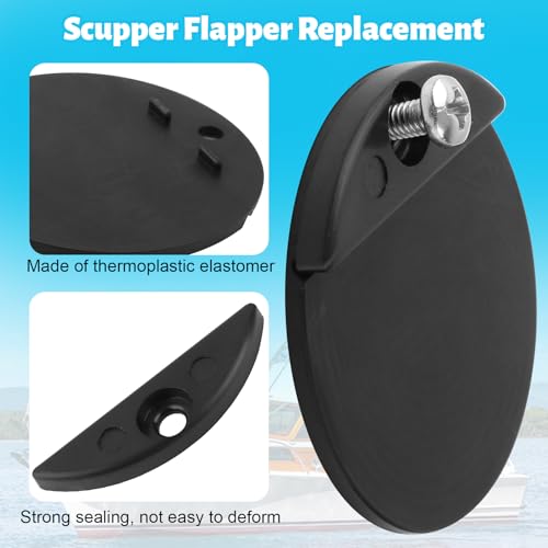 Boat Scupper Flapper Replacement Kit - 2 Pcs for 3/4 Inch Drains