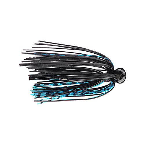 Flat Top Finesse Jig 3/8 Oz - Fishing Bait with Premium Skirt - Black/Blue