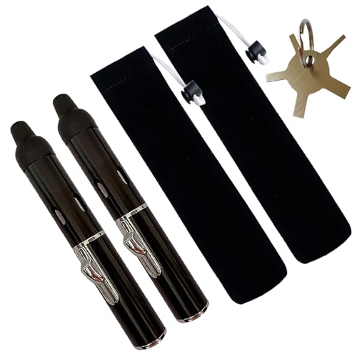 PINDA 2 Pack Torch Lighters Refillable Butane Jet Flame Windproof Adjustable Lighters (Gas Not Included) Black