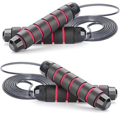 Adjustable Speed Jump Rope for Fitness & Cardio Workout - 9ft Red