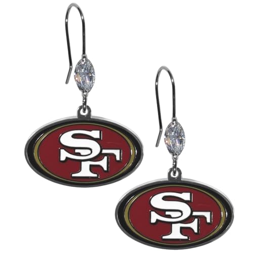 San Francisco 49ers Crystal Dangle Earrings - NFL Jewelry