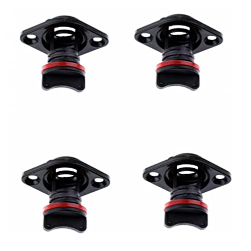 1-Inch Boat Drain Plug Set - Marine Grade Plastic with Gasket, 4 Pack
