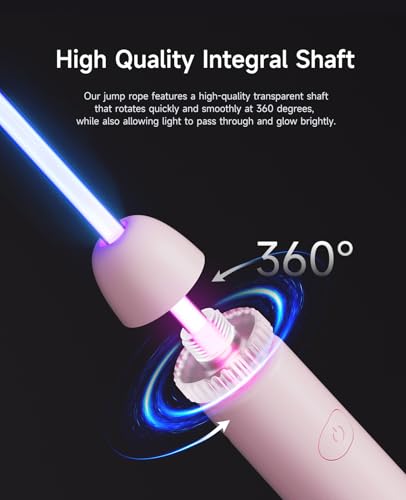 LED Light Up Jump Rope - Pink, Rechargeable, 7 Color Modes