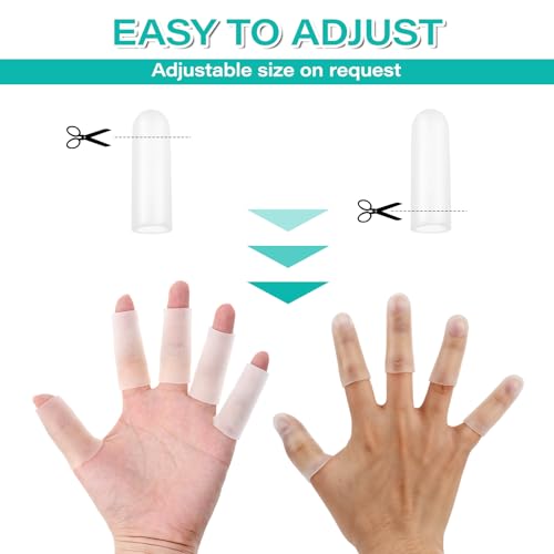 20 Pcs Silicone Gel Finger Protectors - Reusable & Adjustable