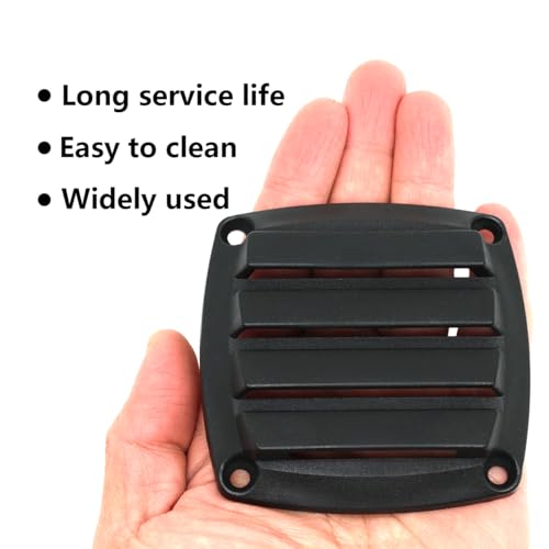 Nylon Louvered Flush Vent for Marine Boats - Black